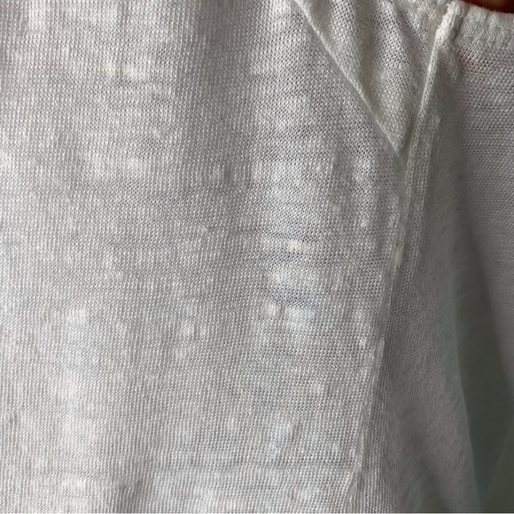 Calypso St. Barth Women's 100% Linen White Scoop Tank Top Size Large - Picture 12 of 15